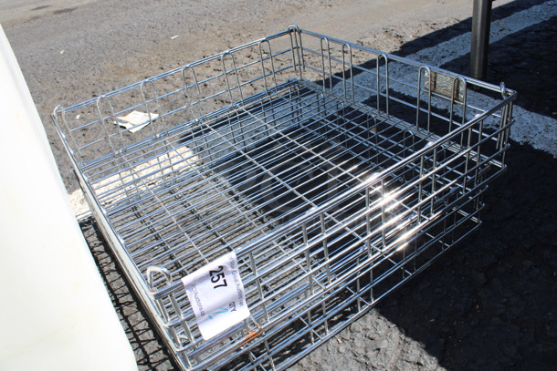2 Chrome Finish Metal Dish Caddies. 20x20x5. 2 Times Your Bid! - Image 2 of 2