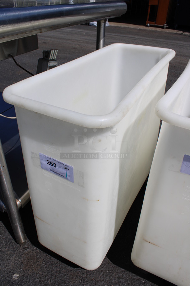 White Poly Ingredient Bin on Commercial Casters. 11.5x29.5x27.5 - Image 2 of 4