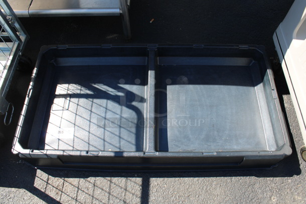 Black Poly 2 Compartment Bin. 47x24x6 - Image 1 of 3