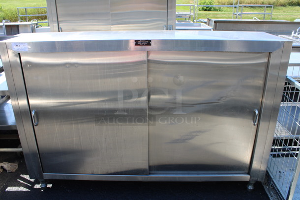 Arbycraft Stainless Steel Commercial 2 Door Reach In Cabinet. 72x18x48