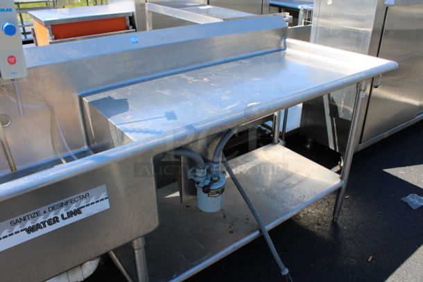 Stainless Steel Commercial 3 Bay Sink w/ Dual Drainboards, Faucets, Handles and Spray Nozzle Attachment. 169x30x42. Bays 24x26x10 - Image 4 of 8