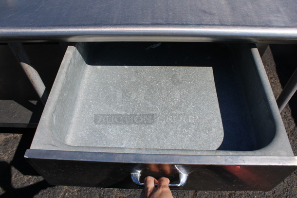 Stainless Steel Commercial Table w/ Back Splash, Drawer and Under Shelf. 84x32x42 - Image 5 of 5