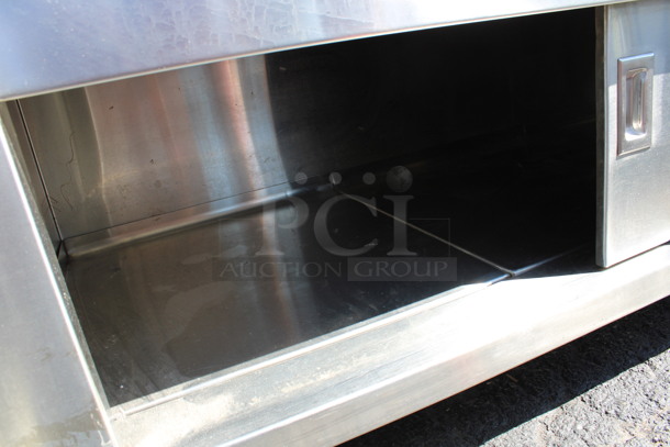 Stainless Steel Commercial Counter w/ 2 Drawers, 2 Doors, Undershelf and Back Splash. 72x30x38 - Image 6 of 6