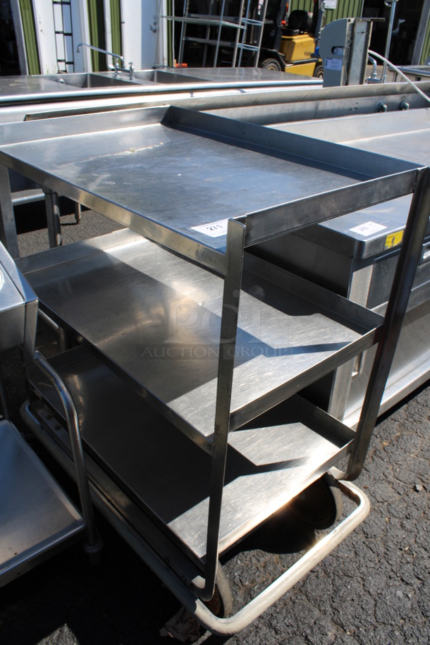Stainless Steel Commercial 3 Tier Cart on Commercial Casters. 24x40x42 - Image 3 of 4