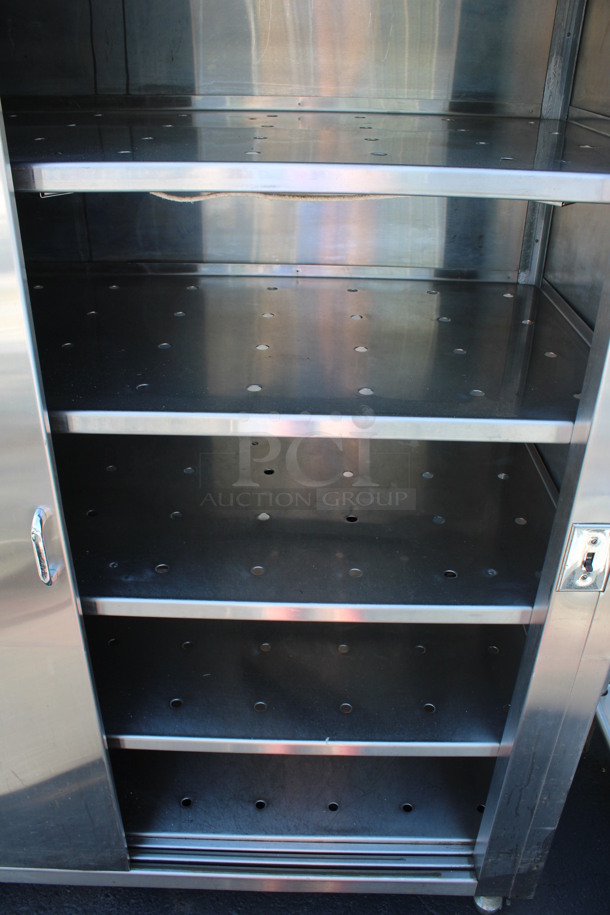 Arbycraft Stainless Steel Commercial 2 Door Reach In Cabinet w/ Shelves. 72x27x72 - Image 3 of 5
