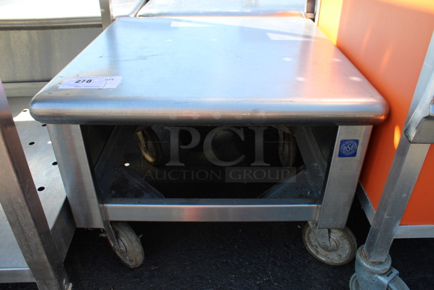 Stainless Steel Commercial Equipment Stand on Commercial Casters. 23.5x23.5x18 - Image 1 of 3