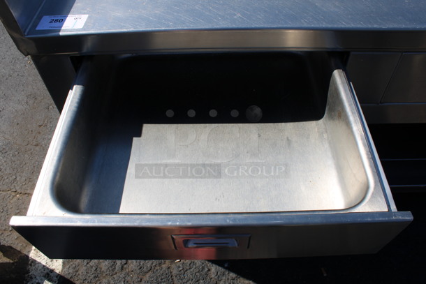Stainless Steel Counter w/ Backsplash, Side Splash Guards, 2 Drawers, 2 Doors and Undershelf. 60.5x30x38 - Image 4 of 5