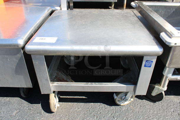 Stainless Steel Equipment Stand on Commercial Casters. 23.5x23.5x18