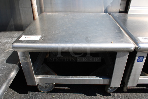 Stainless Steel Equipment Stand on Commercial Casters. 23.5x23.5x18