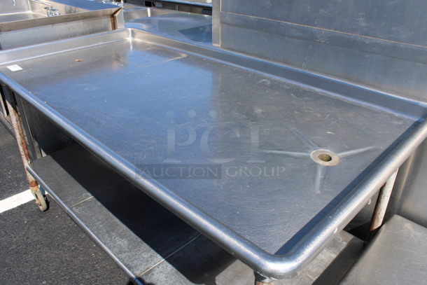 Stainless Steel Commercial Table w/ Under Shelf on Commercial Casters. 74x38x37 - Image 3 of 4