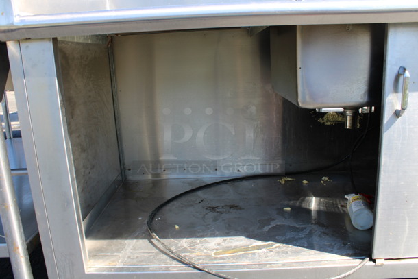 Stainless Steel Commercial Table w/ Sink Bay, Faucet, Handles, Back Splash, Side Splash Guards, 2 Doors and Under Shelf. 72x30x42. Bay 18x18x10 - Image 6 of 6