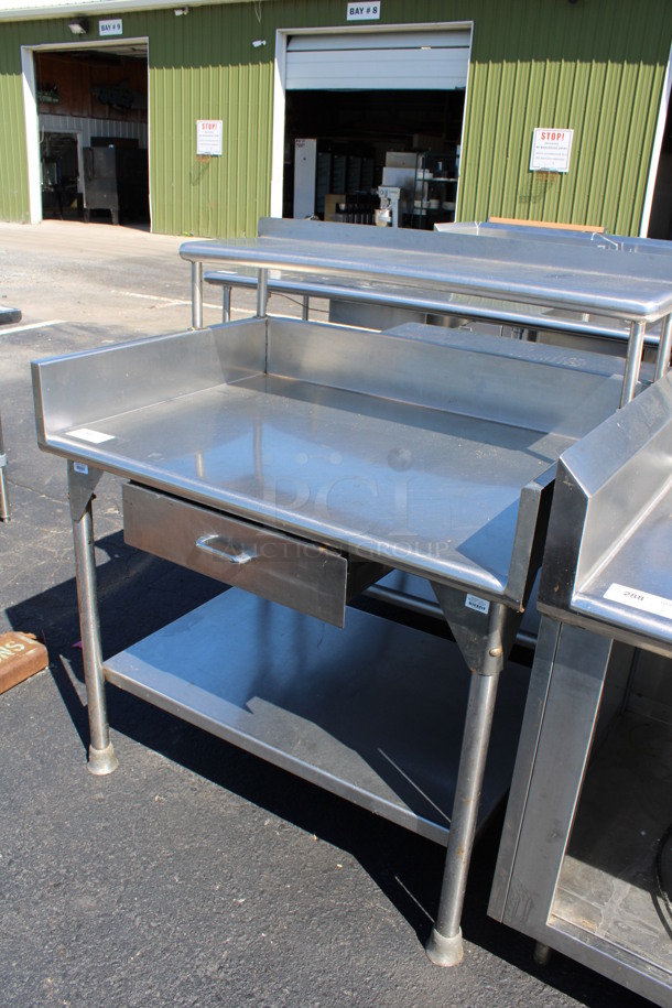 Stainless Steel Commercial Table w/ Drawer, Over Shelf, Under Shelf. 42x30x50.5 - Image 3 of 5
