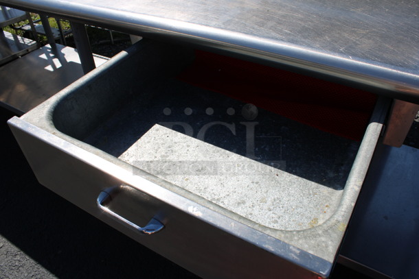 Stainless Steel Commercial Table w/ Drawer and Under Shelf. 96x30x34.5 - Image 3 of 4