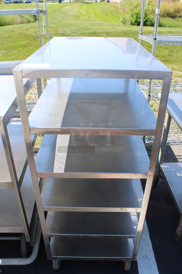 Stainless Steel Commercial 6 Tier Cart on Commercial Casters. 21x39x50.5