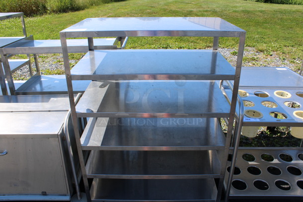 Stainless Steel Commercial 6 Tier Shelving Unit on Commercial Casters. 35x21x50 - Image 1 of 4
