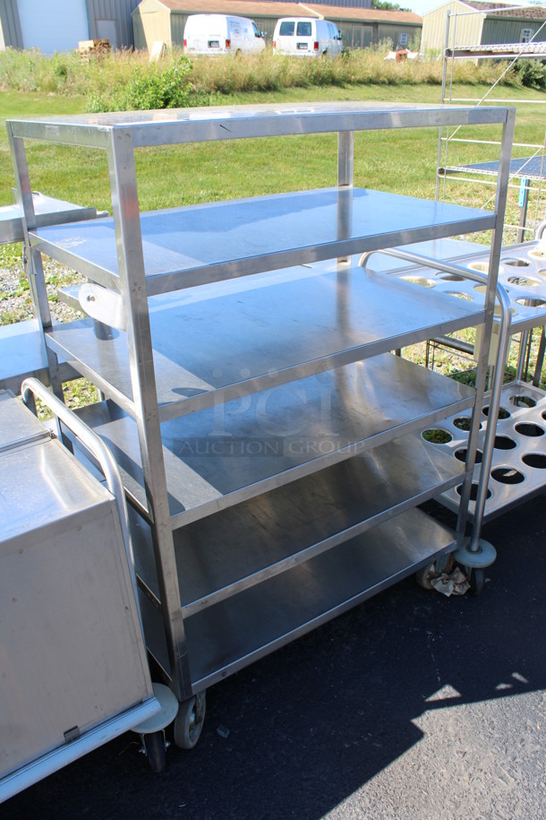 Stainless Steel Commercial 6 Tier Shelving Unit on Commercial Casters. 35x21x50 - Image 2 of 4