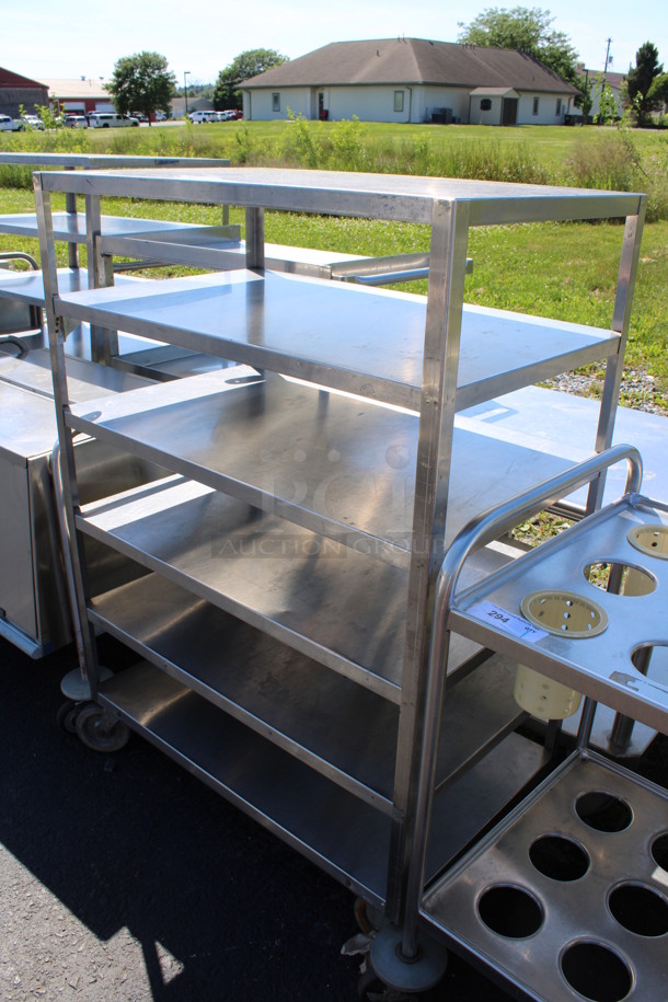 Stainless Steel Commercial 6 Tier Shelving Unit on Commercial Casters. 35x21x50 - Image 3 of 4