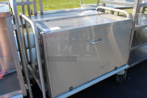 Stainless Steel Commercial Double Sided Dish Cart on Commercial Casters. 34x28x31.5 - Image 2 of 4