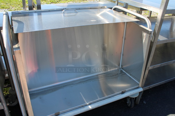 Stainless Steel Commercial Double Sided Dish Cart on Commercial Casters. 34x28x31.5 - Image 3 of 4