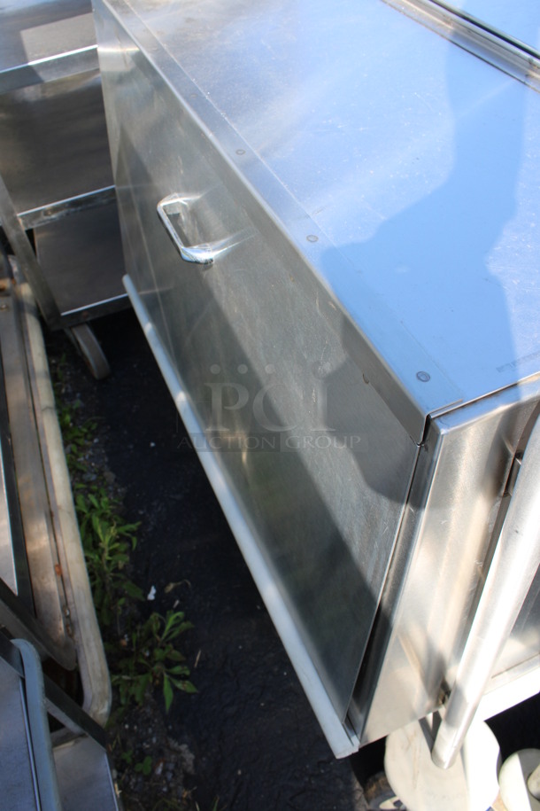 Stainless Steel Commercial Double Sided Dish Cart on Commercial Casters. 34x28x31.5 - Image 4 of 4