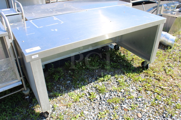 Stainless Steel Commercial Table on Commercial Casters. 62x29x30 - Image 2 of 3