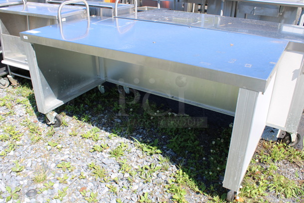 Stainless Steel Commercial Table on Commercial Casters. 62x29x30 - Image 3 of 3