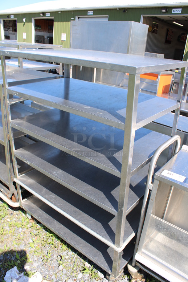 Stainless Steel Commercial 6 Tier Shelving Unit on Commercial Casters. 35.5x21.5x50 - Image 3 of 3