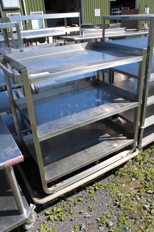 Stainless Steel Commercial 3 Tier Shelving Unit on Commercial Casters. 40x24x42 - Image 2 of 4