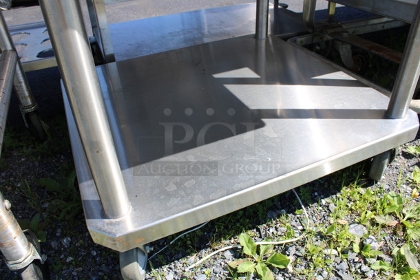 Stainless Steel Commercial Table w/ Under Shelf on Commercial Casters. 30x30x28 - Image 3 of 3