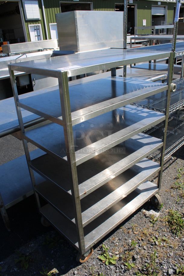 Stainless Steel Commercial 6 Tier Shelving Unit on Commercial Casters. 35x21x50 - Image 2 of 3