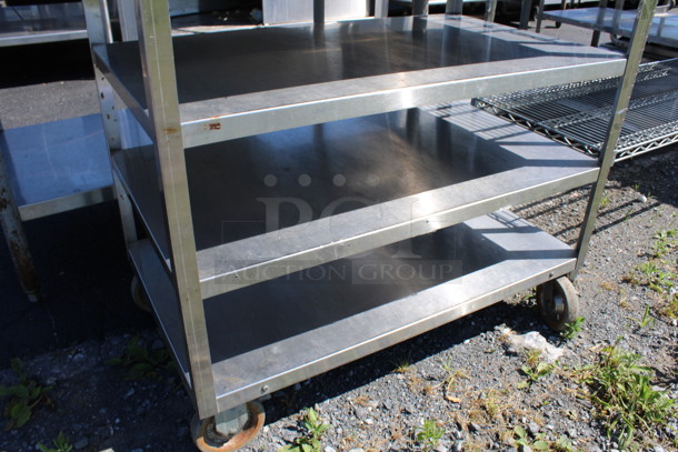 Stainless Steel Commercial 6 Tier Shelving Unit on Commercial Casters. 35x21x50 - Image 3 of 3