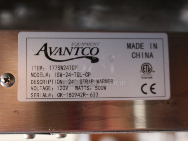 Eldorado SS Make Table on commercial casters with 2 Avantco heat lamps and a ticket holder rail - Image 5 of 7