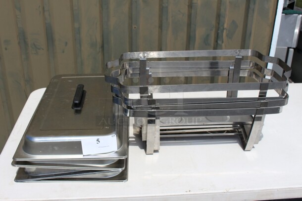 Chaffing dish holders with lids (4x your money) - Image 1 of 1