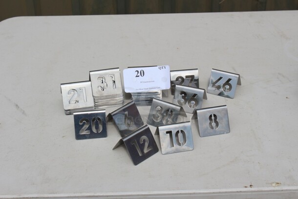 45 Very NICE SS Table Markers  - Image 1 of 1