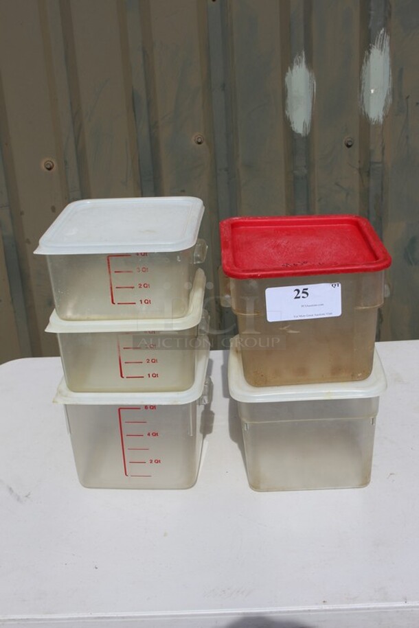 Assorted food containers w/lids