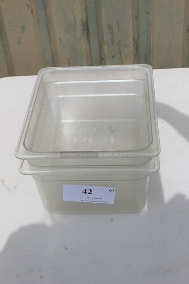 half Qrt deep container pan (2x your money)