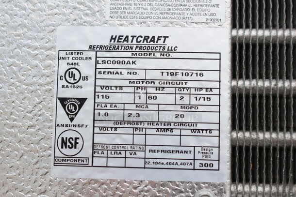 Climate control condenser w/end compressor w/DRO single phase almost new compressor  model FFAP-0152-CFV-072  208-230volts 60Hz - Image 3 of 12