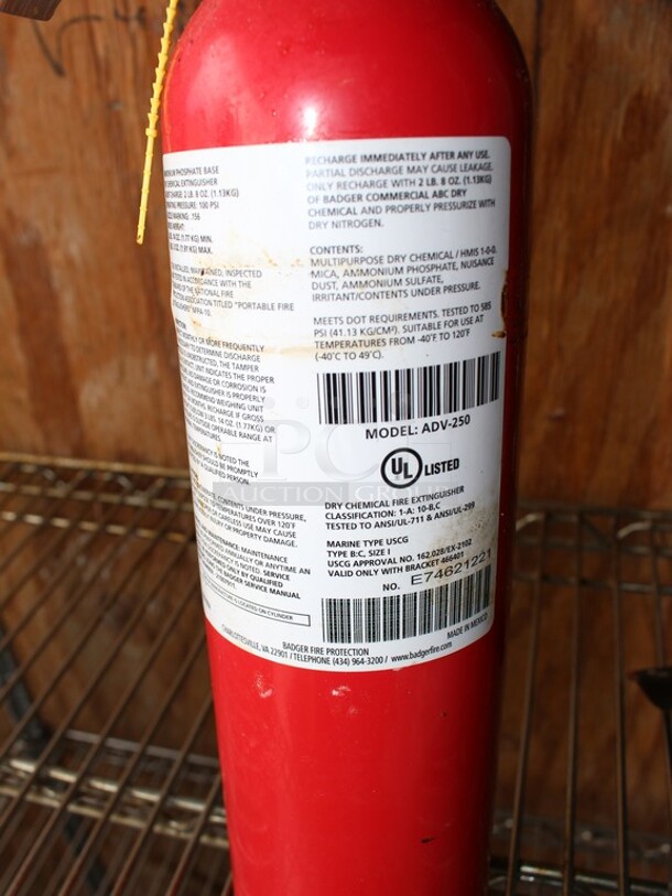 Badger dry chemical fire extinguisher with mounting hardware  - Image 2 of 2