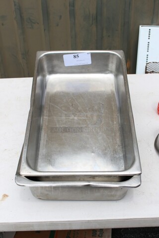 medium SS hotel pan (2x your money)