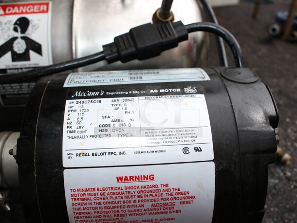 Cornelius Soda machine w/carbonator model ED150 115v 60Hz single phase 1.3amp - Image 3 of 9