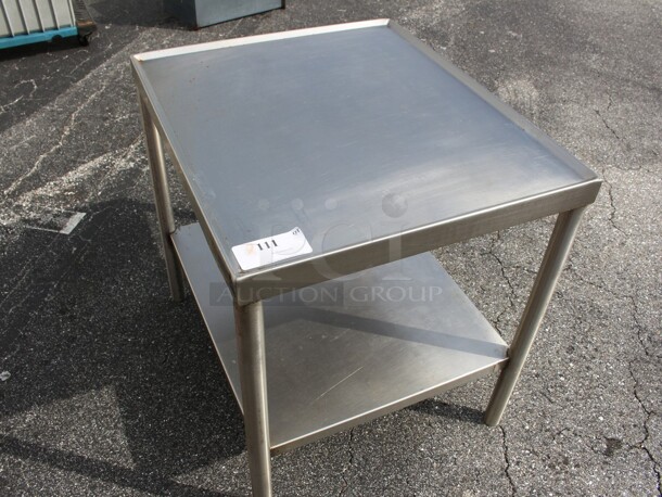 SS table w/bottom shelf - Image 1 of 1
