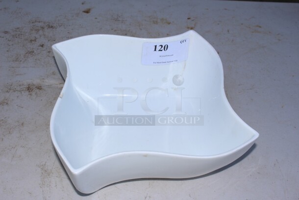 American MetalCraft porcelain white 12x5 bowl w/228oz capacity !!IMPERFECTIONS ON ALL!!