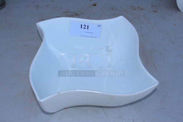 American MetalCraft porcelain white 12x5 bowl w/228oz capacity !!IMPERFECTIONS ON ALL!! - Image 1 of 3