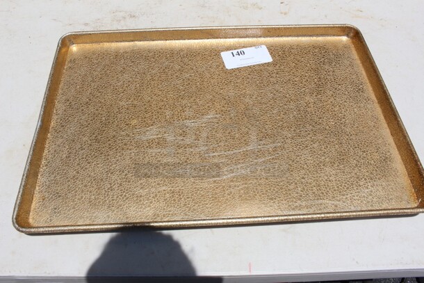 Gold sheet pan with detail - Image 1 of 2