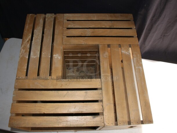 Decorative wooden lobster trap on casters - Image 3 of 3