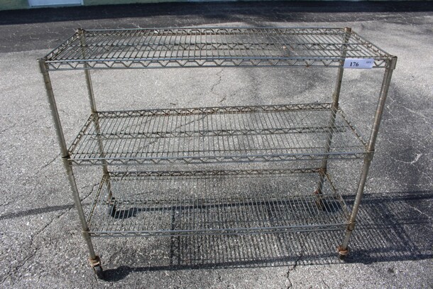 3 Shelf wire rack on wheels 