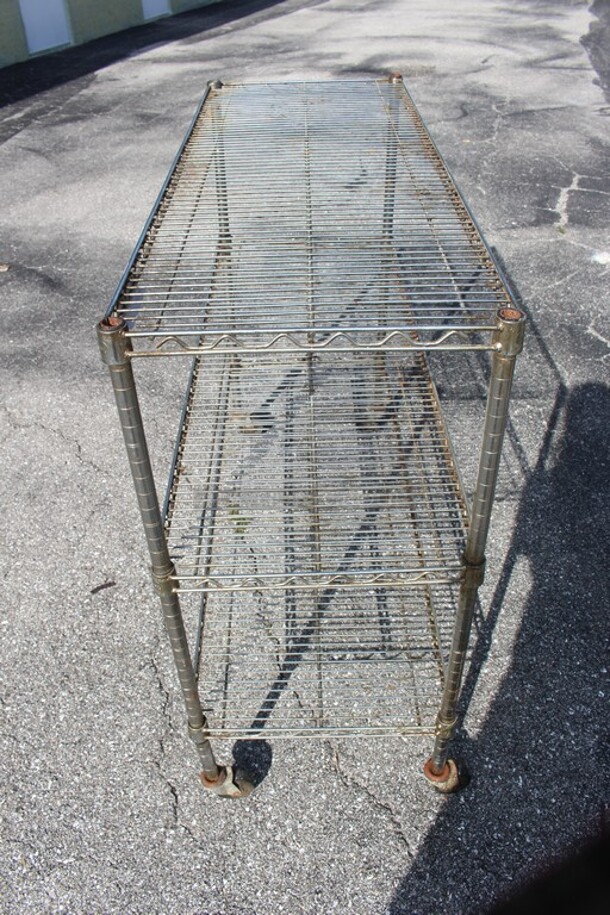 3 Shelf wire rack on wheels  - Image 2 of 2