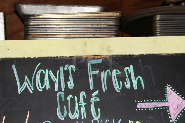 Sandwiche board Sigh chalk Board little damage on top - Image 3 of 4
