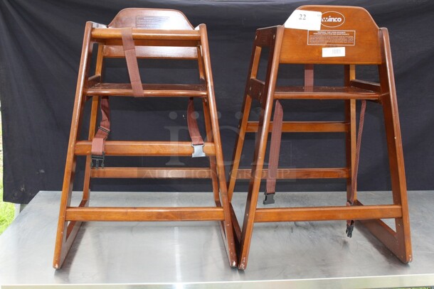 Winco Walnut Wood High chairs Almost new condition (2x your money) - Image 2 of 2
