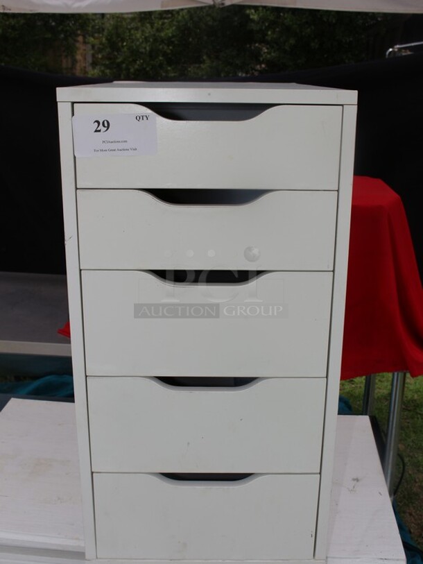 White Cabinet w/5 drawers 